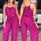 Women's Sleeveless Drawstring Waist Summer Jumpsuit