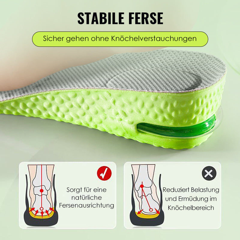 Comfortable Insoles with Air Cushion and Height-Increasing Effect