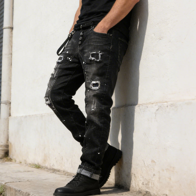 🔈🔈HOT SELLING NEW PRODUCTS - 60%OFF👖Men's Slim Fit Ripped Distressed Jeans