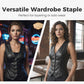 Women’s Leather V-Neck Button-Front Vest