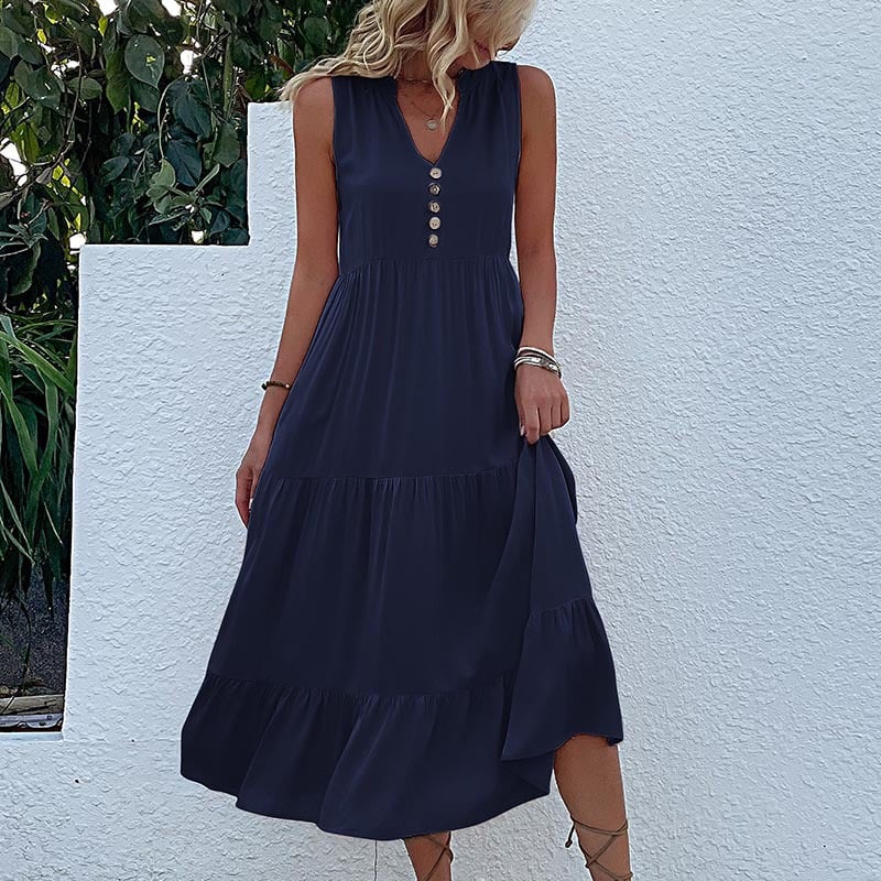 Summer sales - Comfortable and breathable V-neck dress
