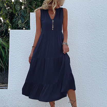 Summer sales - Comfortable and breathable V-neck dress