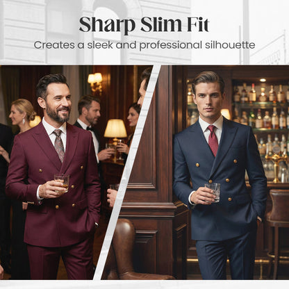 ✨ Men's Slim Fit Jacket & Pants 2-Piece Suit– Smart Casual 2-Piece Suit For A Sharp Everyday Look 🤵