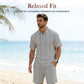 Men's Cable-Knit Shirt & Shorts 2-Piece Set