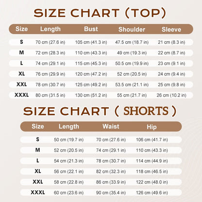 Men's Solid Color Short Sleeve Top & Shorts Set