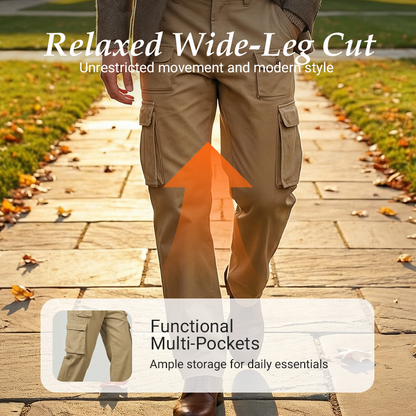 Men's Multi-Pocket Straight-Leg Cargo Pants