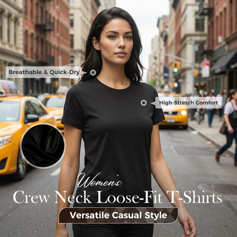 🥳2026 HOT SALE🥳Women's Loose-Fit T-Shirt – Classic crew neck, comfy cotton feel.