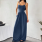 Spaghetti Strap Wide-Leg Jumpsuit with Pockets 🌸 Effortlessly Chic In One Step! 🌸