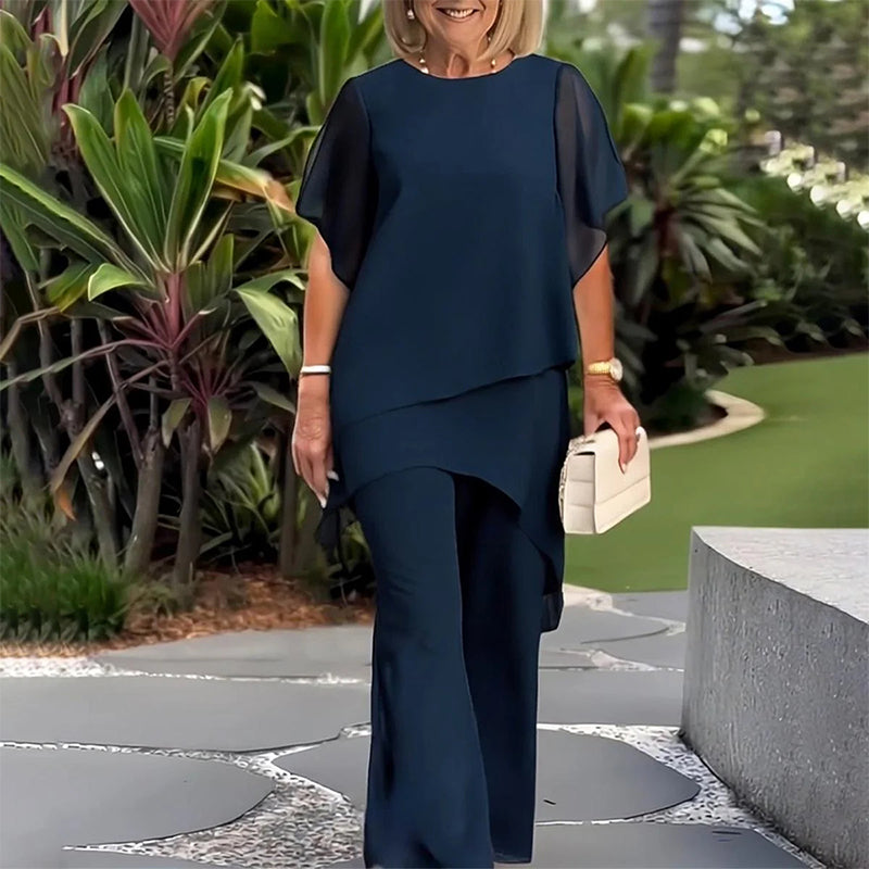 📢2026 Hot Sale 50% OFF💞Charming Irregular Top & Wide Leg Pants Set✨Comfortable, elegant & perfect for spring 🌸