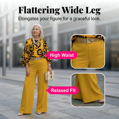 🔥Hot Deals-Women's Retro Graphic Print Top & Wide-Leg Pants Set
