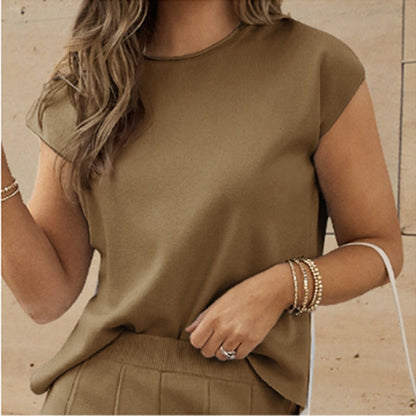 🎉Hot Promotion 50% OFF🛍️Short-Sleeve Top & Wide-Leg Pants 2-Piece Set