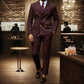 Men's Double-Breasted Pinstripe Suit Set【FREE SHIPPING】