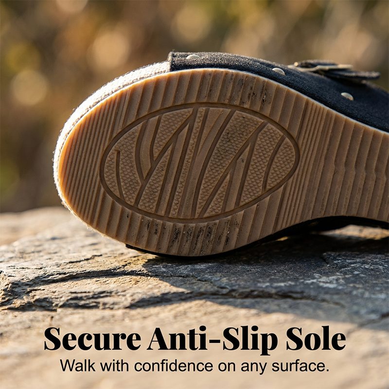 Women's Peep-Toe Wedge Slide Sandals
