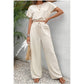 🍃Short Sleeve Top Loose Straight Leg Pants Two Piece Set For Women【S-2XL】