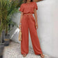 🍃Short Sleeve Top Loose Straight Leg Pants Two Piece Set For Women【S-2XL】