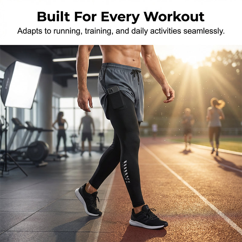 Men's 2-in-1 Running Tights with Shorts