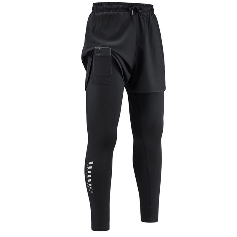 Men's 2-in-1 Running Tights with Shorts