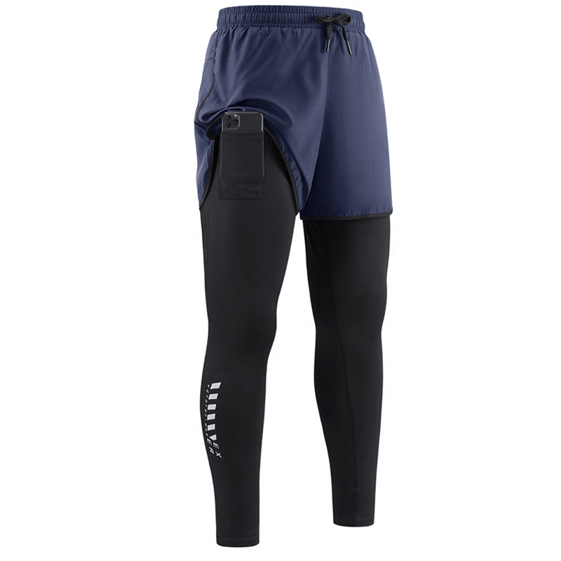 Men's 2-in-1 Running Tights with Shorts