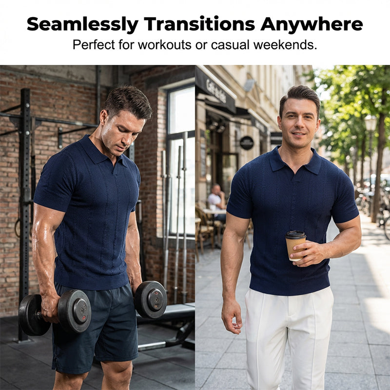 Short Sleeve Textured Athletic Top