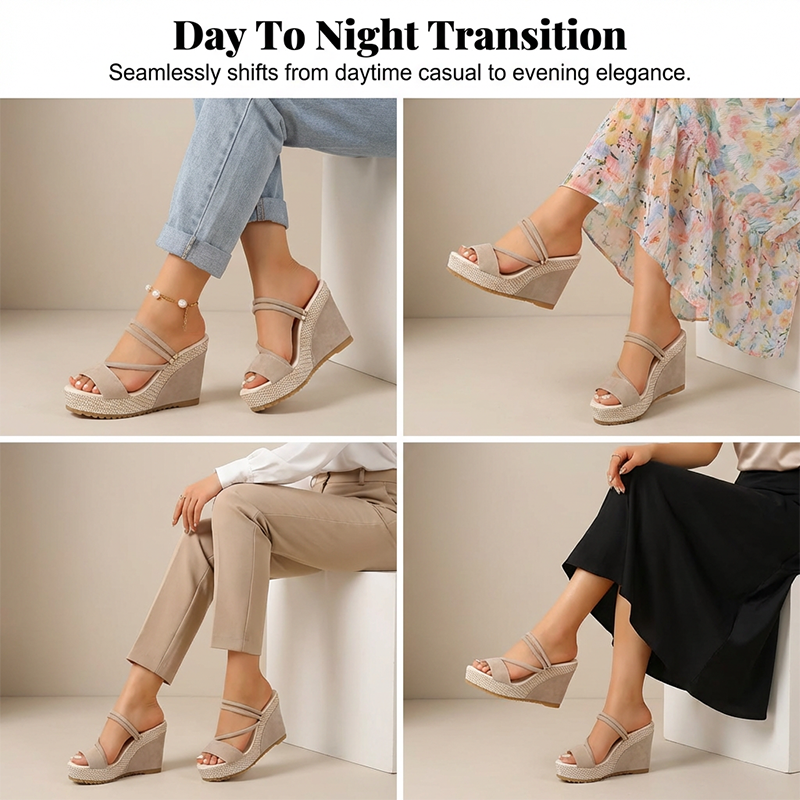 Women’s High Heel Wedge Sandals