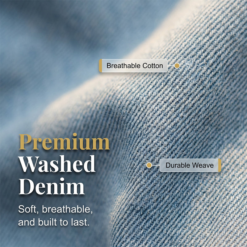 Casual Barrel Leg Jeans with Patch Pockets