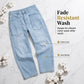 Casual Barrel Leg Jeans with Patch Pockets