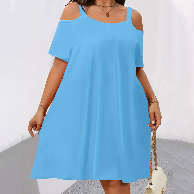 👗 50% OFF THE COLD SHOULDER DRESS! ✨ Breezy, lightweight & perfect for summer escapes 🍹☀️