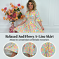 Summer Floral Tie-Waist A-Line Dress for Casual Wear