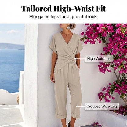 Elegant Solid Color Two-Piece Set