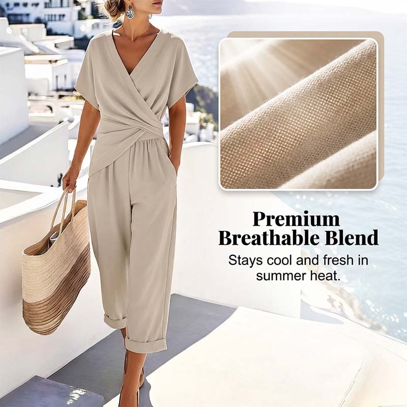 Elegant Solid Color Two-Piece Set