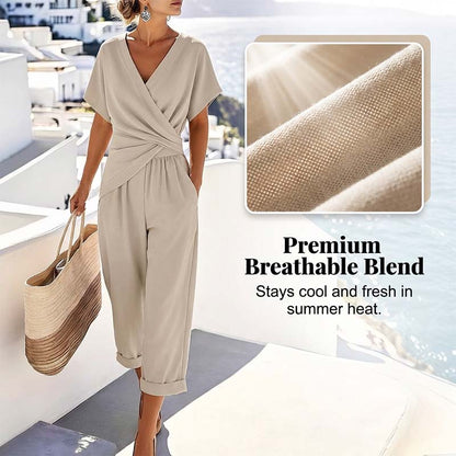 Elegant Solid Color Two-Piece Set