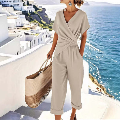 Elegant Solid Color Two-Piece Set
