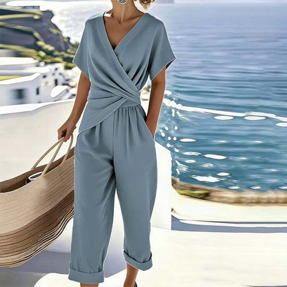 Elegant Solid Color Two-Piece Set