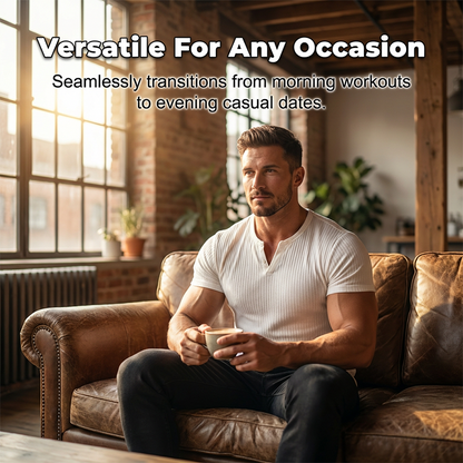 Men's Slim Solid Henley Shirt