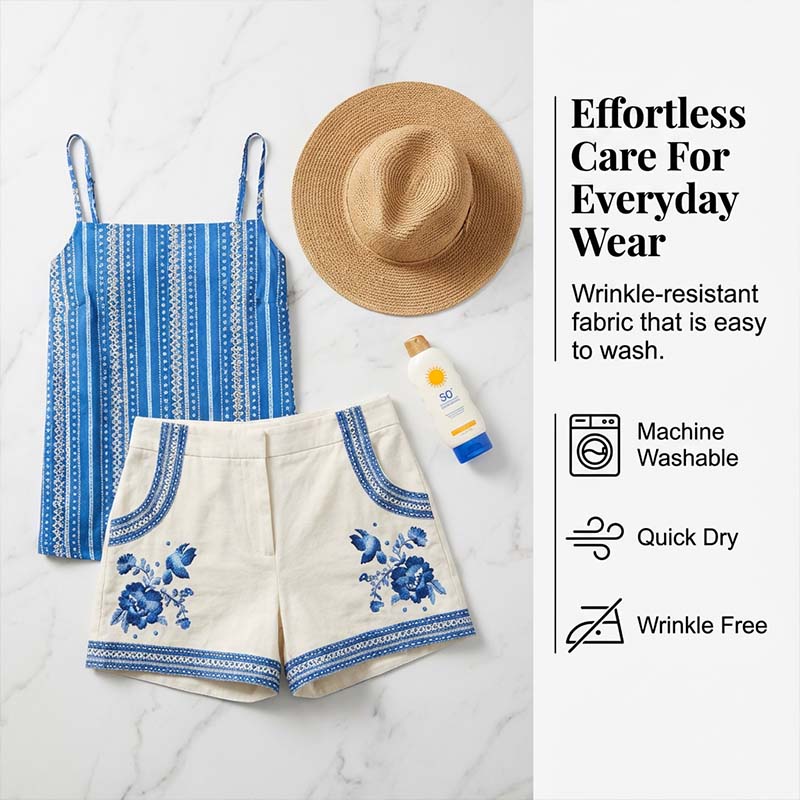 Bohemian Bird Print 2-Piece Short Set