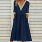 Women's V-Neck Lace Trim Midi Dress❤️BUY 2 GET FREE SHIPPING