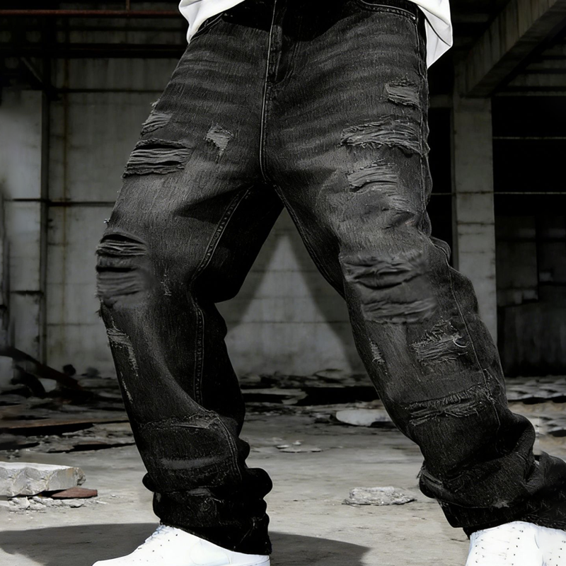 ✅ Hot-selling style – 50% OFF for a limited time!    Casual Straight Leg Denim with Patch Details