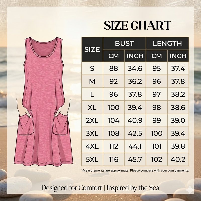 Women's Summer Casual Tank Dress with Pockets