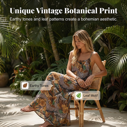 Women's Summer Backless Spaghetti Strap Maxi Dress