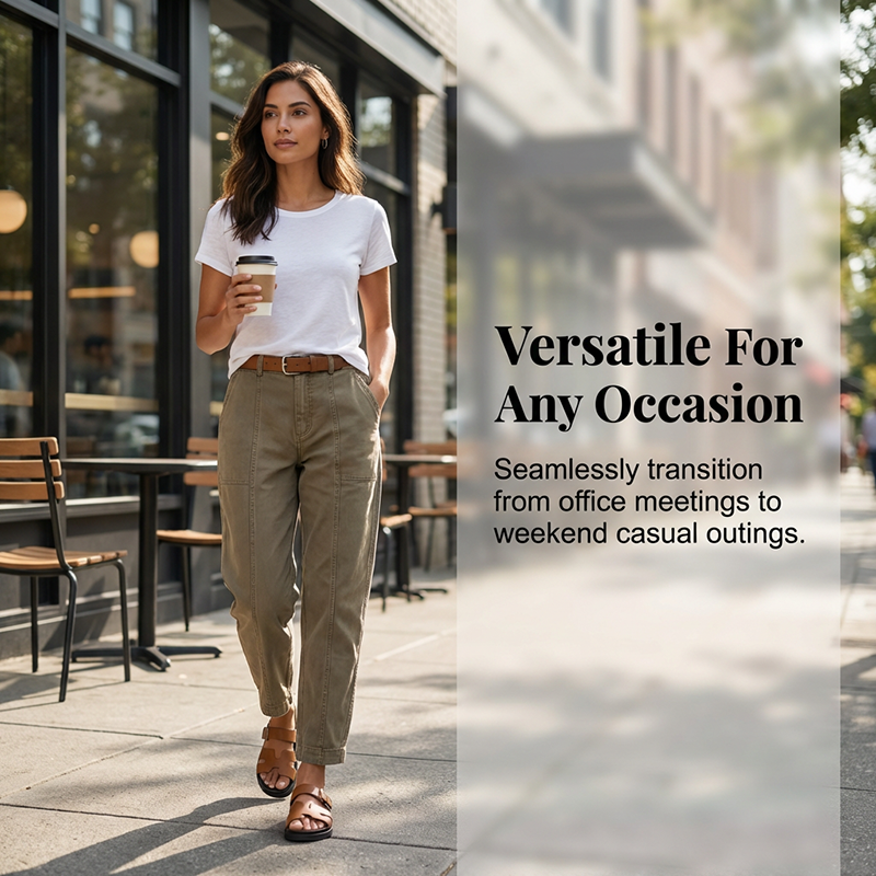Women's High-Waist Tapered Utility Pants