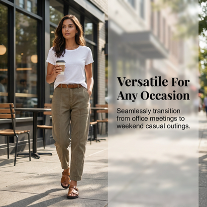 Women's High-Waist Tapered Utility Pants