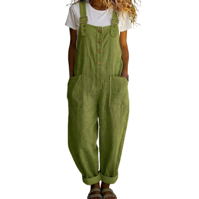 🌿Summer Sale - 50% OFF!👖Women's Casual Button-Front Overalls