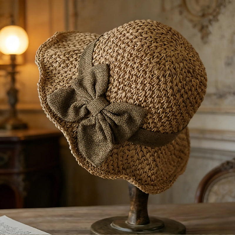 🧢 49% OFF NOW! 🌞 Elegant Woven Straw Sun Hat with Bow – Breathable, Foldable & Perfect for Beach & Travel 👒