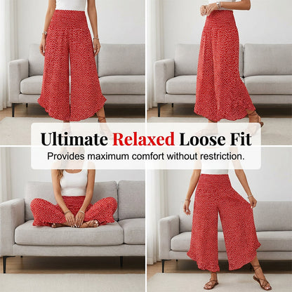 Women's Flowy High Waist Wide-Leg Pants