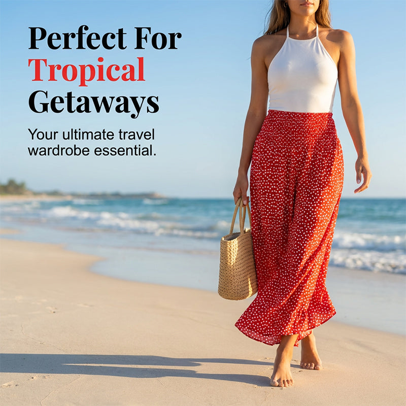 Women's Flowy High Waist Wide-Leg Pants