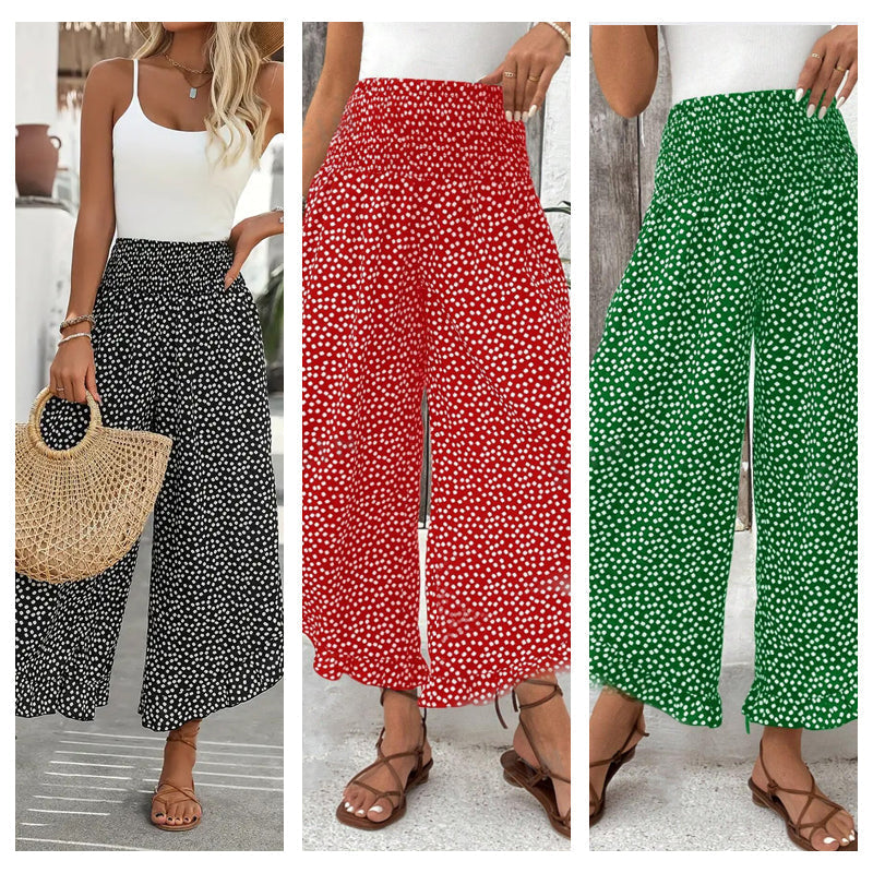 Women's Flowy High Waist Wide-Leg Pants