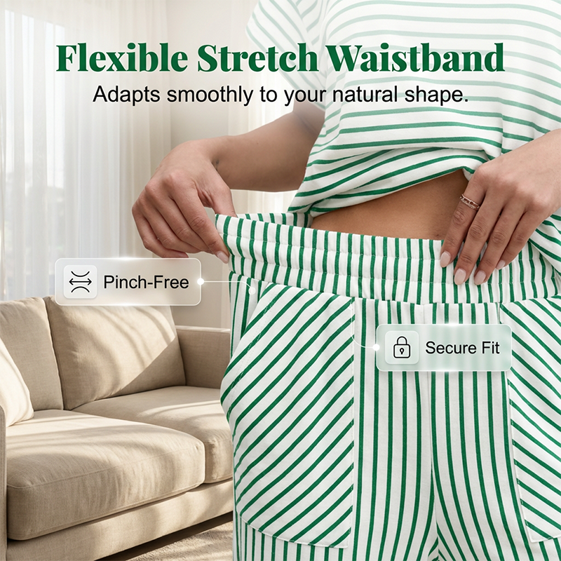 Women's Striped 2-Piece Lounge Set