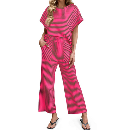 Women's Striped 2-Piece Lounge Set