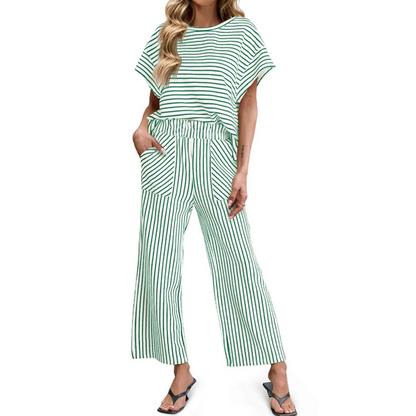 Women's Striped 2-Piece Lounge Set