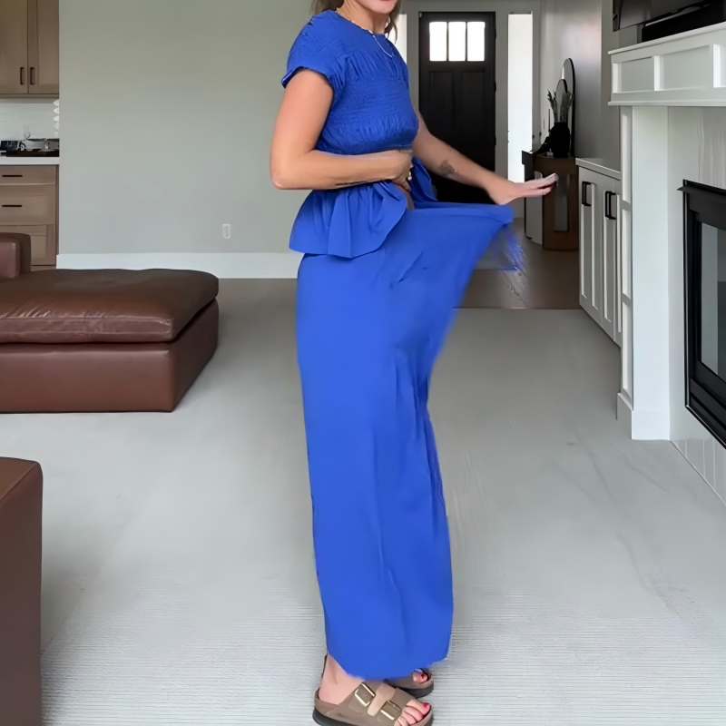 🔥Hot Deals-Women’s Pleated Top & Wide-Leg Pants Set